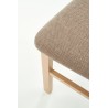 Scaun dining/bucatarie Halmar Dariusz, cadru lemn, stil clasic, 45x43x90cm, MDF/textil, maro/bej