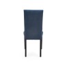 Scaun tapitat living/sufragerie Halmar Diego 2, cadru lemn, stil clasic, spatar matlasat, 47x59x99x47cm, catifea, albastru