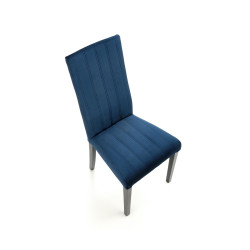 Scaun tapitat living/sufragerie Halmar Diego 2, cadru lemn, stil clasic, spatar matlasat, 47x59x99x47cm, catifea, albastru