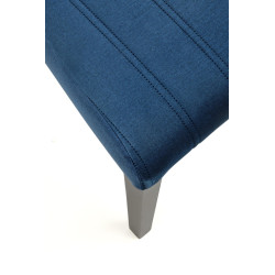 Scaun tapitat living/sufragerie Halmar Diego 2, cadru lemn, stil clasic, spatar matlasat, 47x59x99x47cm, catifea, albastru