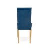 Scaun tapitat living/sufragerie Halmar Diego 3, cadru lemn, stil clasic, spatar matlasat, 47x59x99x47cm, catifea, albastru