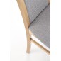Scaun de sufragerie/bucatarie Garret, stejar sonoma si bej, cadru din lemn, tapitat, 46x96x45 cm