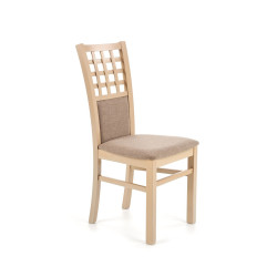 Scaun dining/bucatarie Halmar Gerard 3, cadru lemn, stil clasic, 44x43x96cm, textil, bej/maro