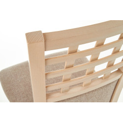 Scaun dining/bucatarie Halmar Gerard 3, cadru lemn, stil clasic, 44x43x96cm, textil, bej/maro