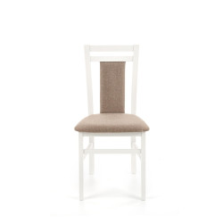 Scaun dining/bucatarie Halmar Hubert 8, cadru lemn, stil clasic, 45x51x90cm, textil, bej/alb