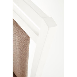 Scaun dining/bucatarie Halmar Hubert 8, cadru lemn, stil clasic, 45x51x90cm, textil, bej/alb