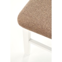 Scaun dining/bucatarie Halmar Hubert 8, cadru lemn, stil clasic, 45x51x90cm, textil, bej/alb