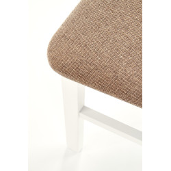 Scaun dining/bucatarie Halmar Hubert 8, cadru lemn, stil clasic, 45x51x90cm, textil, bej/alb
