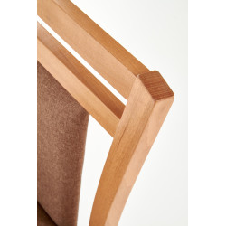Scaun dining/bucatarie Halmar Hubert 8, cadru lemn, stil clasic, 45x51x90cm, textil, bej/maro