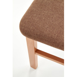 Scaun dining/bucatarie Halmar Hubert 8, cadru lemn, stil clasic, 45x51x90cm, textil, bej/maro