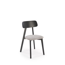 Scaun dining/bucatarie Halmar Hylo, cadru lemn, stil modern, 48x55x82x47cm, textil, gri/negru