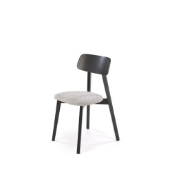 Scaun dining/bucatarie Halmar Hylo, cadru lemn, stil modern, 48x55x82x47cm, textil, gri/negru