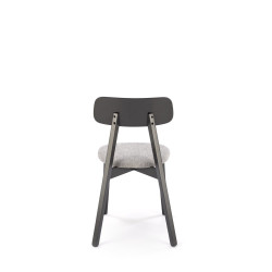 Scaun dining/bucatarie Halmar Hylo, cadru lemn, stil modern, 48x55x82x47cm, textil, gri/negru