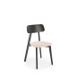 Scaun modern pentru dining/bucatarie, Halmar Hylo, cadru din lemn negru, tapiterie textila, crem, 48x55x82x47 cm Scaun modern pentru dining/bucatarie, Halmar Hylo, cadru din lemn negru, tapiterie textila, crem, 48x55x82x47 cm