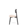 Scaun dining/bucatarie Halmar Hylo, cadru lemn, stil modern, 48x55x82x47cm, textil, crem/negru