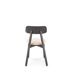 Scaun dining/bucatarie Halmar Hylo, cadru lemn, stil modern, 48x55x82x47cm, textil, crem/negru