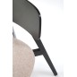 Scaun modern pentru dining/bucatarie, Halmar Hylo, cadru din lemn negru, tapiterie textila, crem, 48x55x82x47 cm Scaun modern pentru dining/bucatarie, Halmar Hylo, cadru din lemn negru, tapiterie textila, crem, 48x55x82x47 cm