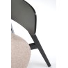Scaun dining/bucatarie Halmar Hylo, cadru lemn, stil modern, 48x55x82x47cm, textil, crem/negru