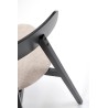 Scaun dining/bucatarie Halmar Hylo, cadru lemn, stil modern, 48x55x82x47cm, textil, crem/negru