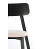 Scaun dining/bucatarie Halmar Hylo, cadru lemn, stil modern, 48x55x82x47cm, textil, crem/negru