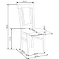 Scaun clasic pentru living si bucatarie, tapitat, cadru lemn, 46x57x96x47 cm, bej si maro