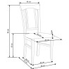 Scaun living/sufragerie Halmar Konrad, cadru lemn, stil clasic, 46x57x96x47cm, textil, bej/maro