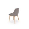 Scaun tapitat living/sufragerie Halmar Malaga, cadru lemn, stil clasic, rotativ 180 grade, 50x53x79x46cm, stofa, gri