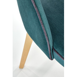 Scaun tapitat living/sufragerie Halmar Marino, cadru lemn, stil clasic, 51x57x78x47cm, catifea, verde