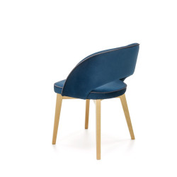 Scaun tapitat living/sufragerie Halmar Marino, cadru lemn, stil clasic, 51x57x78x47cm, catifea, albastru