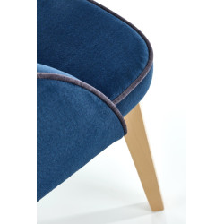 Scaun tapitat living/sufragerie Halmar Marino, cadru lemn, stil clasic, 51x57x78x47cm, catifea, albastru