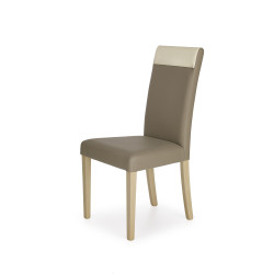 Scaun tapitat living/sufragerie Halmar Norbert, cadru lemn, stil clasic, 47x58x99x47cm, catifea, bej/crem