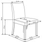 Scaun tapitat cu piele ecologica, pentru living, cadru lemn, bej si maro, 47x55x99 cm