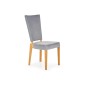 Scaun living Halmar Rois, tapiterie catifea, cadru lemn, stil clasic, 43x58x94x46 cm, gri/maro Scaun living Halmar Rois, tapiterie catifea, cadru lemn, stil clasic, 43x58x94x46 cm, gri/maro