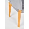 Scaun tapitat living/sufragerie Halmar Rois, cadru lemn, stil clasic, 43x58x94x46cm, stofa, gri/maro