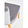 Scaun tapitat living/sufragerie Halmar Rois, cadru lemn, stil clasic, 43x58x94x46cm, stofa, gri/maro