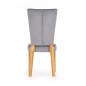 Scaun living Halmar Rois, tapiterie catifea, cadru lemn, stil clasic, 43x58x94x46 cm, gri/maro Scaun living Halmar Rois, tapiterie catifea, cadru lemn, stil clasic, 43x58x94x46 cm, gri/maro