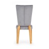 Scaun tapitat living/sufragerie Halmar Rois, cadru lemn, stil clasic, 43x58x94x46cm, stofa, gri/maro