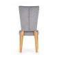 Scaun living Halmar Rois, tapiterie catifea, cadru lemn, stil clasic, 43x58x94x46 cm, gri/maro Scaun living Halmar Rois, tapiterie catifea, cadru lemn, stil clasic, 43x58x94x46 cm, gri/maro