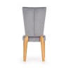 Scaun tapitat living/sufragerie Halmar Rois, cadru lemn, stil clasic, 43x58x94x46cm, stofa, gri/maro