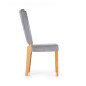 Scaun living Halmar Rois, tapiterie catifea, cadru lemn, stil clasic, 43x58x94x46 cm, gri/maro Scaun living Halmar Rois, tapiterie catifea, cadru lemn, stil clasic, 43x58x94x46 cm, gri/maro