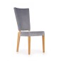 Scaun living Halmar Rois, tapiterie catifea, cadru lemn, stil clasic, 43x58x94x46 cm, gri/maro Scaun living Halmar Rois, tapiterie catifea, cadru lemn, stil clasic, 43x58x94x46 cm, gri/maro