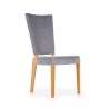 Scaun tapitat living/sufragerie Halmar Rois, cadru lemn, stil clasic, 43x58x94x46cm, stofa, gri/maro
