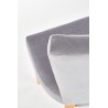 Scaun tapitat living/sufragerie Halmar Rois, cadru lemn, stil clasic, 43x58x94x46cm, stofa, gri/maro