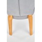 Scaun living Halmar Rois, tapiterie catifea, cadru lemn, stil clasic, 43x58x94x46 cm, gri/maro Scaun living Halmar Rois, tapiterie catifea, cadru lemn, stil clasic, 43x58x94x46 cm, gri/maro