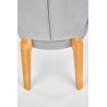 Scaun tapitat living/sufragerie Halmar Rois, cadru lemn, stil clasic, 43x58x94x46cm, stofa, gri/maro