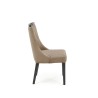 Scaun tapitat living/sufragerie Halmar Royal, cadru lemn, stil clasic, 50x61x94x49cm, catifea, bej