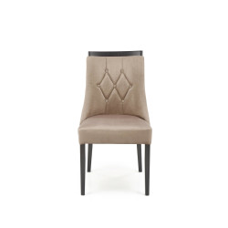 Scaun tapitat living/sufragerie Halmar Royal, cadru lemn, stil clasic, 50x61x94x49cm, catifea, bej