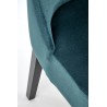 Scaun tapitat living/sufragerie Halmar Royal, cadru lemn, stil clasic, 50x61x94x49cm, catifea, verde