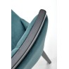 Scaun tapitat living/sufragerie Halmar Royal, cadru lemn, stil clasic, 50x61x94x49cm, catifea, verde