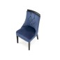 Scaun modern pentru living, spatar cu model, cadru lemn, tapitat cu catifea, albastru marin, negru Scaun modern pentru living, spatar cu model, cadru lemn, tapitat cu catifea, albastru marin, negru